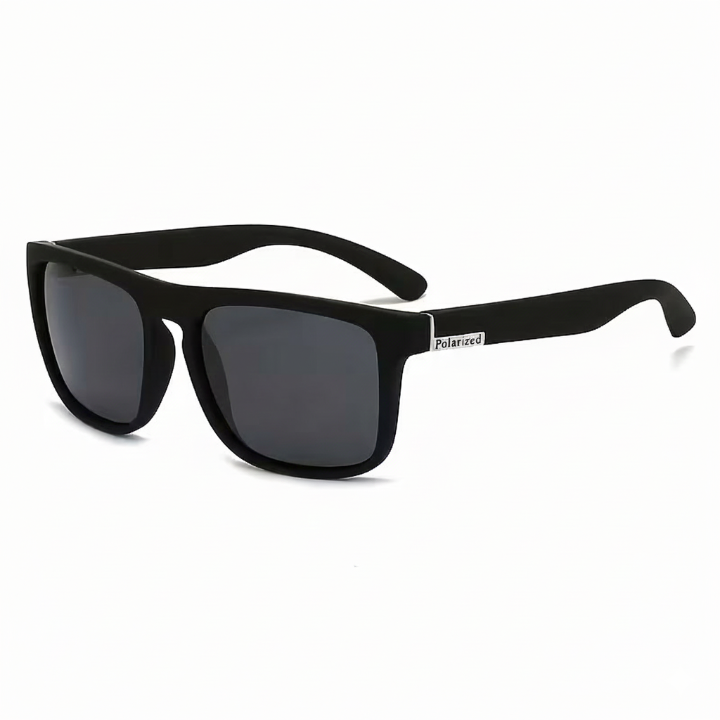 Mity The Stealth Square: Matte Black Polarized Sunglasses