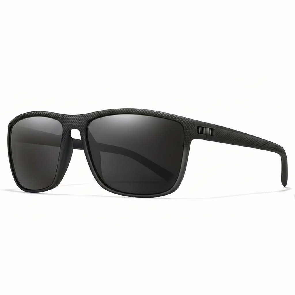 Mity Tactical Carbon-Fiber Textured Sunglasses – Polarized Grey Lens