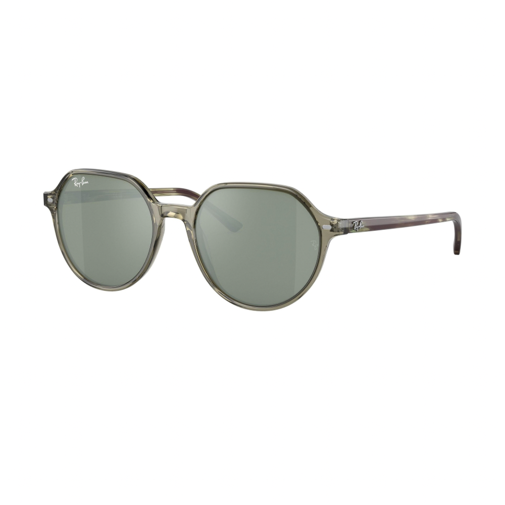 Ray-Ban Thalia Sunglasses - Transparent Green with Grey Mirror Lenses 51mm