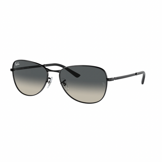 Ray-Ban ORB3733 Aviator Sunglasses - Black Frame with Grey Gradient Lenses 56mm