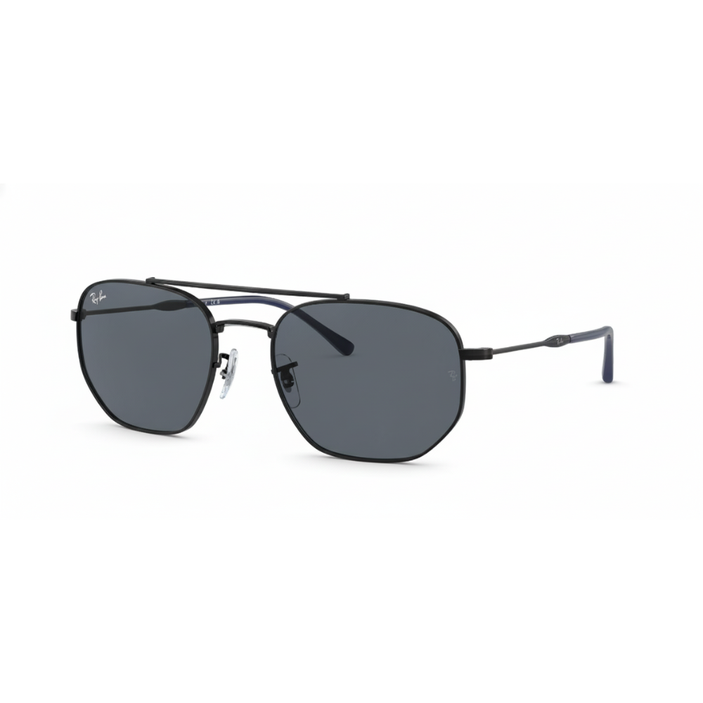 Ray-Ban RB3707 Unisex Sunglasses Modern Rectangular Black 57mm